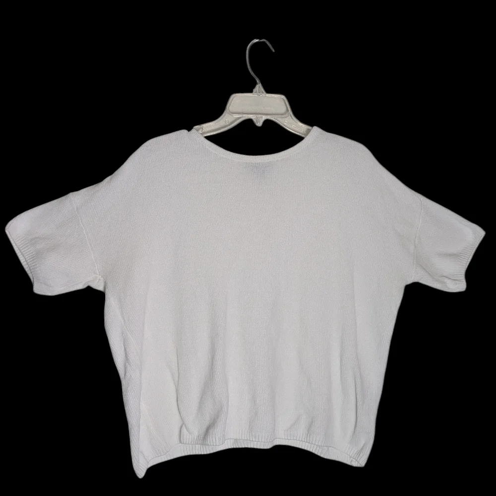 Eileen Fisher Womens Sweater Quiet Luxury I 100% Organic Cotton‎ Chenille Large
